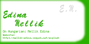 edina mellik business card